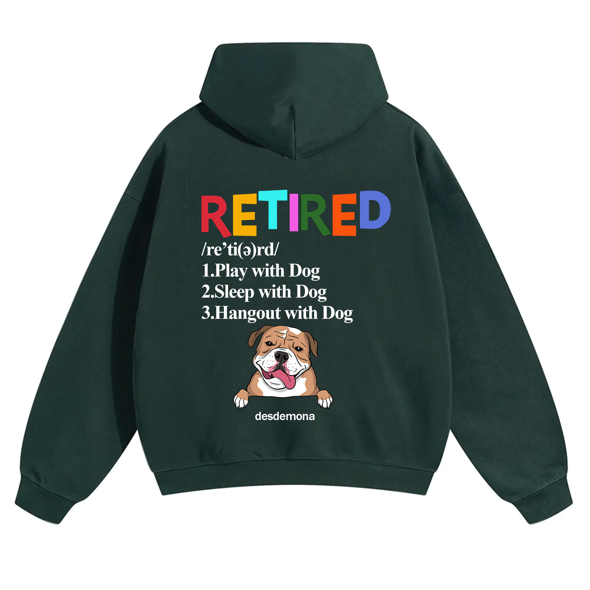 Retired,Play With Dog - Personalized Custom Unisex Hoodie