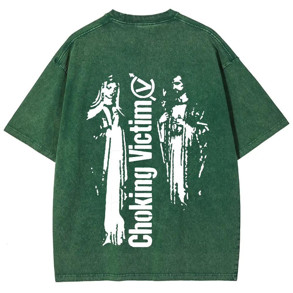 Unisex Vintage Washed Choking Victim Punk Band t-Shirt