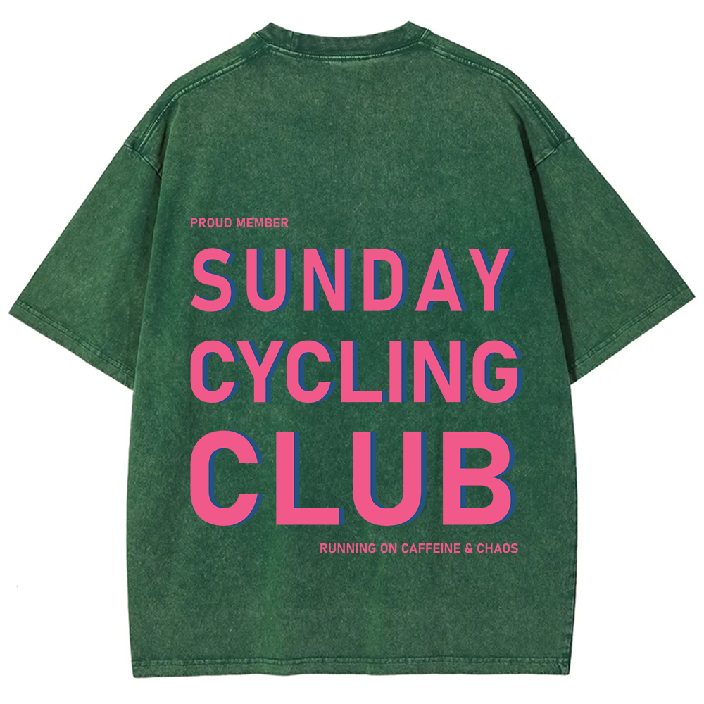 Sunday Cycling Club Unisex Fit Washed T-Shirt