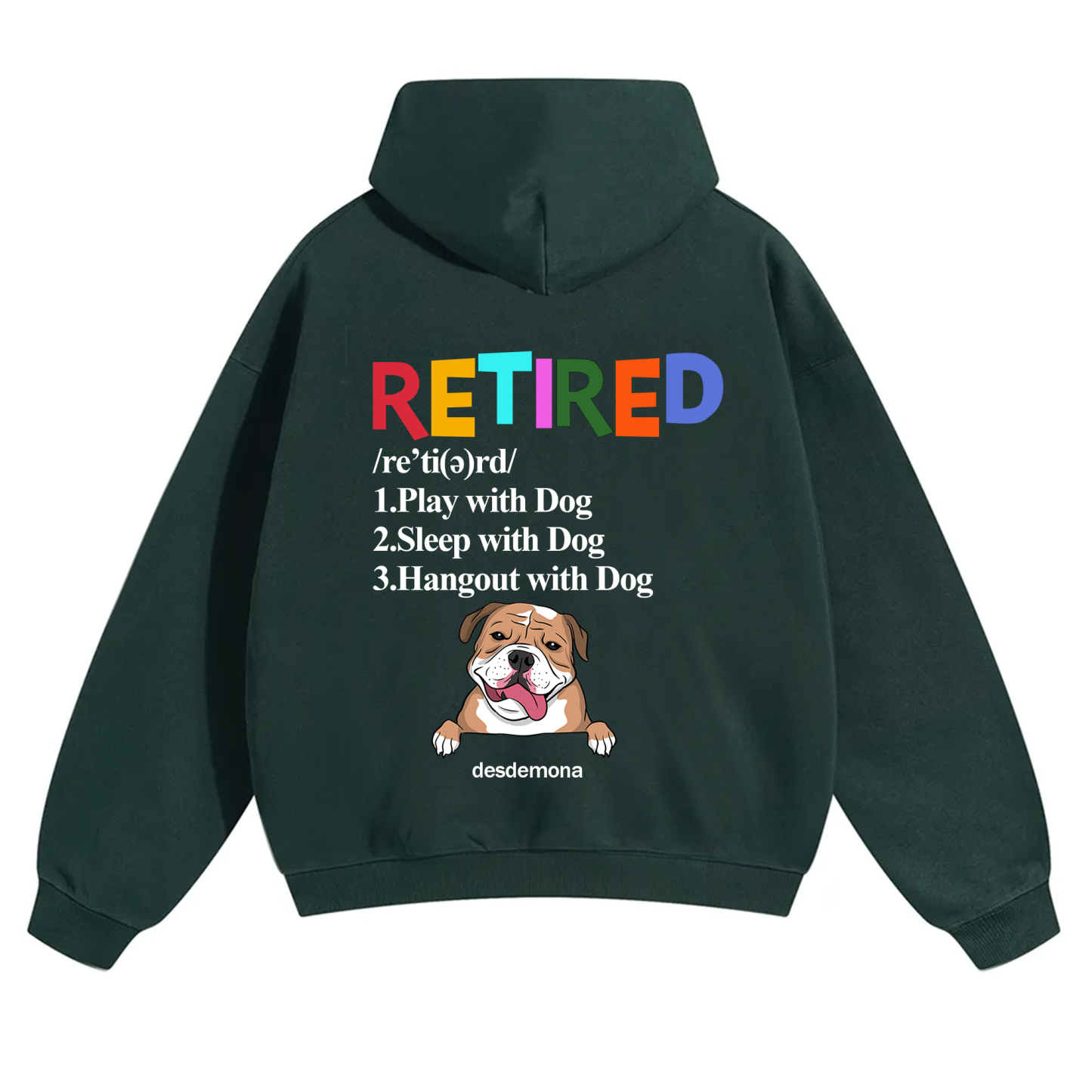 Retired,Play With Dog - Personalized Custom Unisex Hoodie