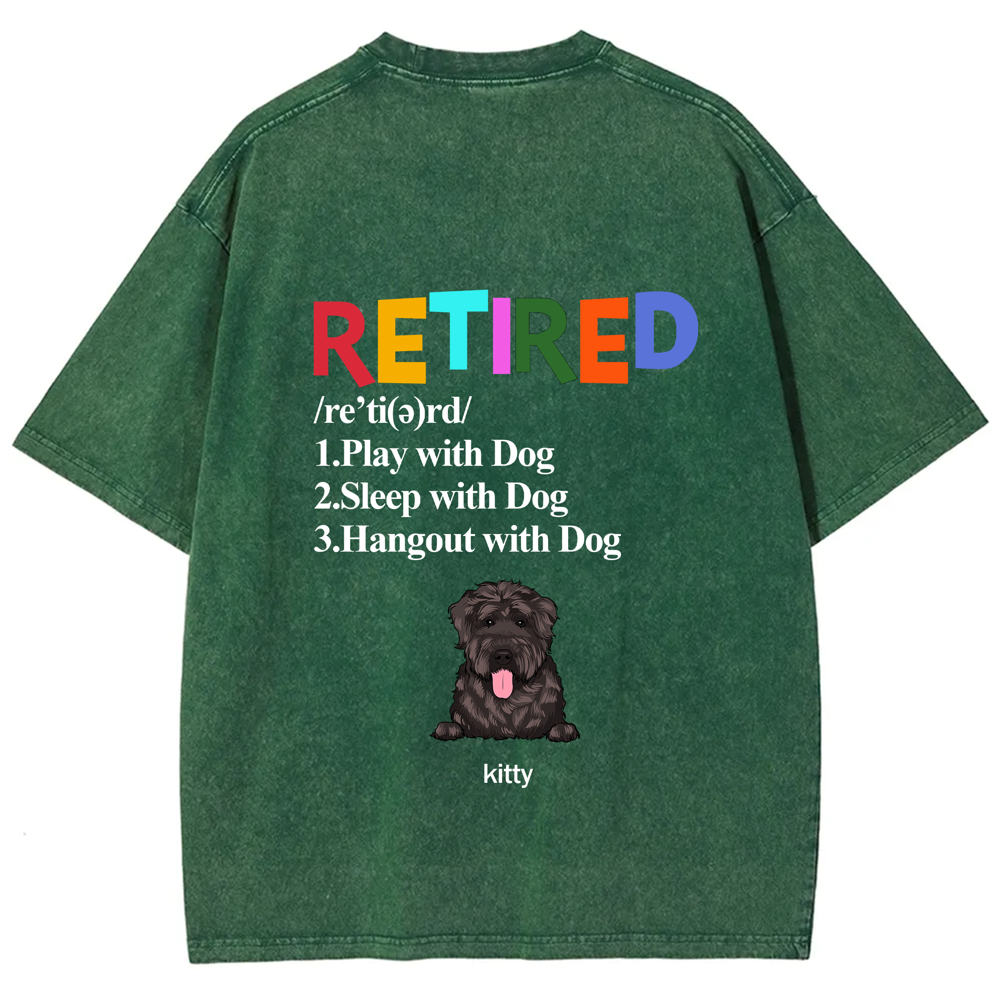 Retired,Play With Dog - Personalized Custom Unisex T-shirt