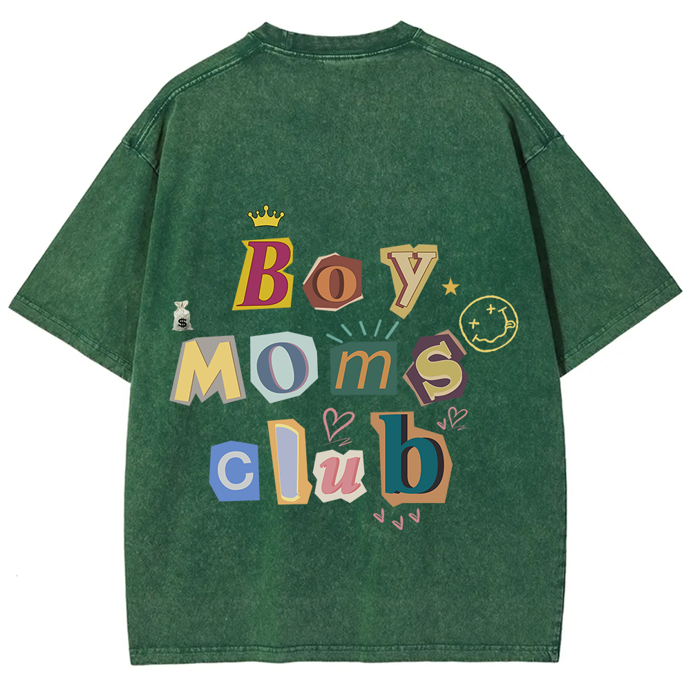 Boy Moms Club Unisex Fit Washed T-Shirt