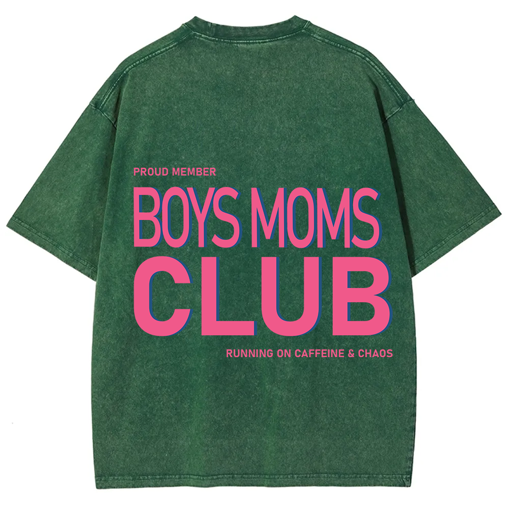 Boys Moms Club Unisex Fit Washed T-Shirt