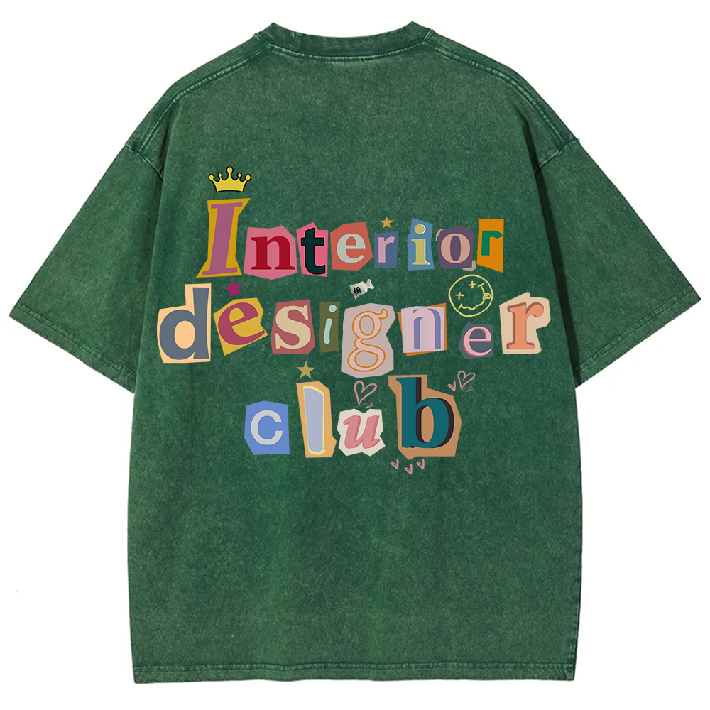 Interior Designer Club Unisex Fit Washed T-Shirt?