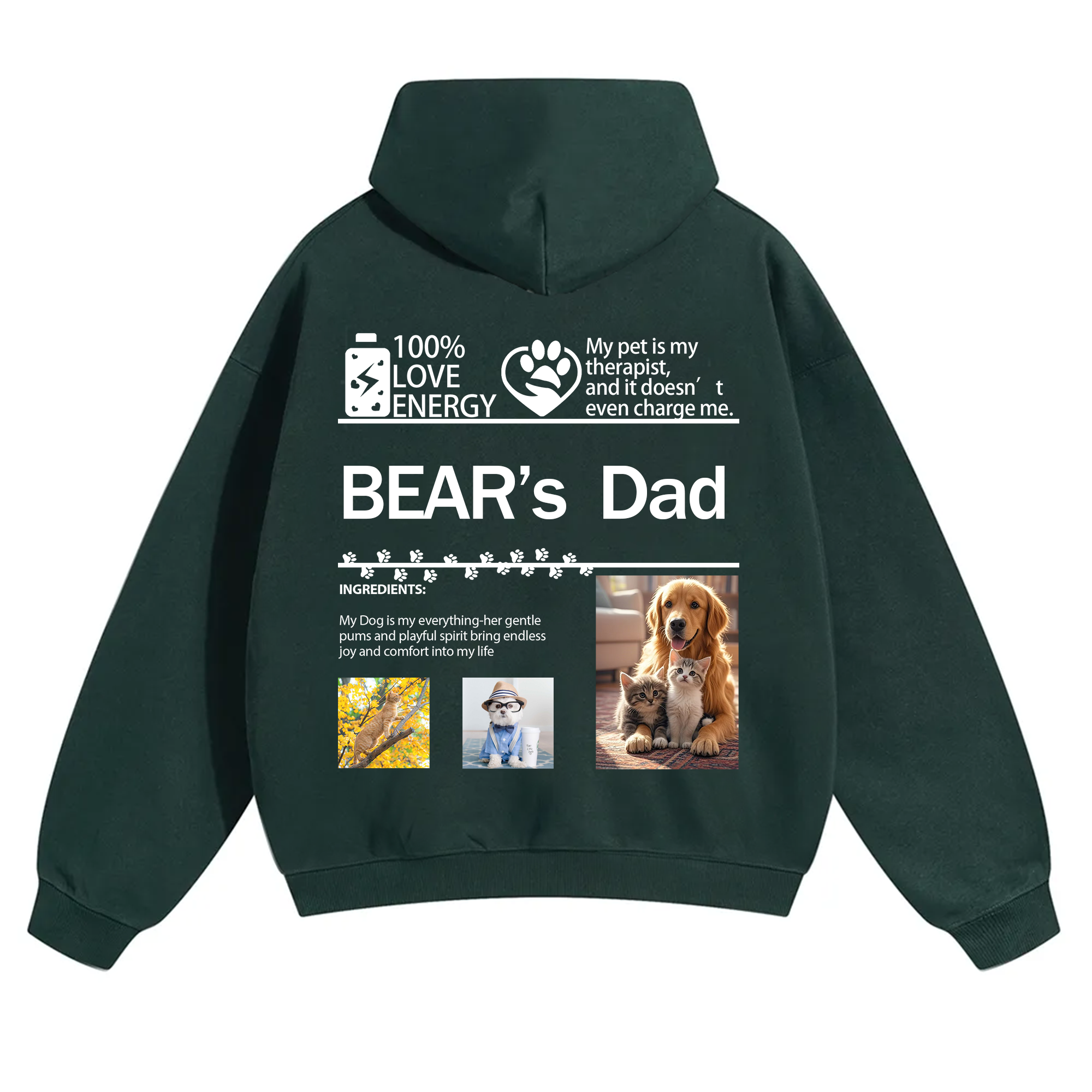 Pet Photo Creative Customized Unisex Hoodie