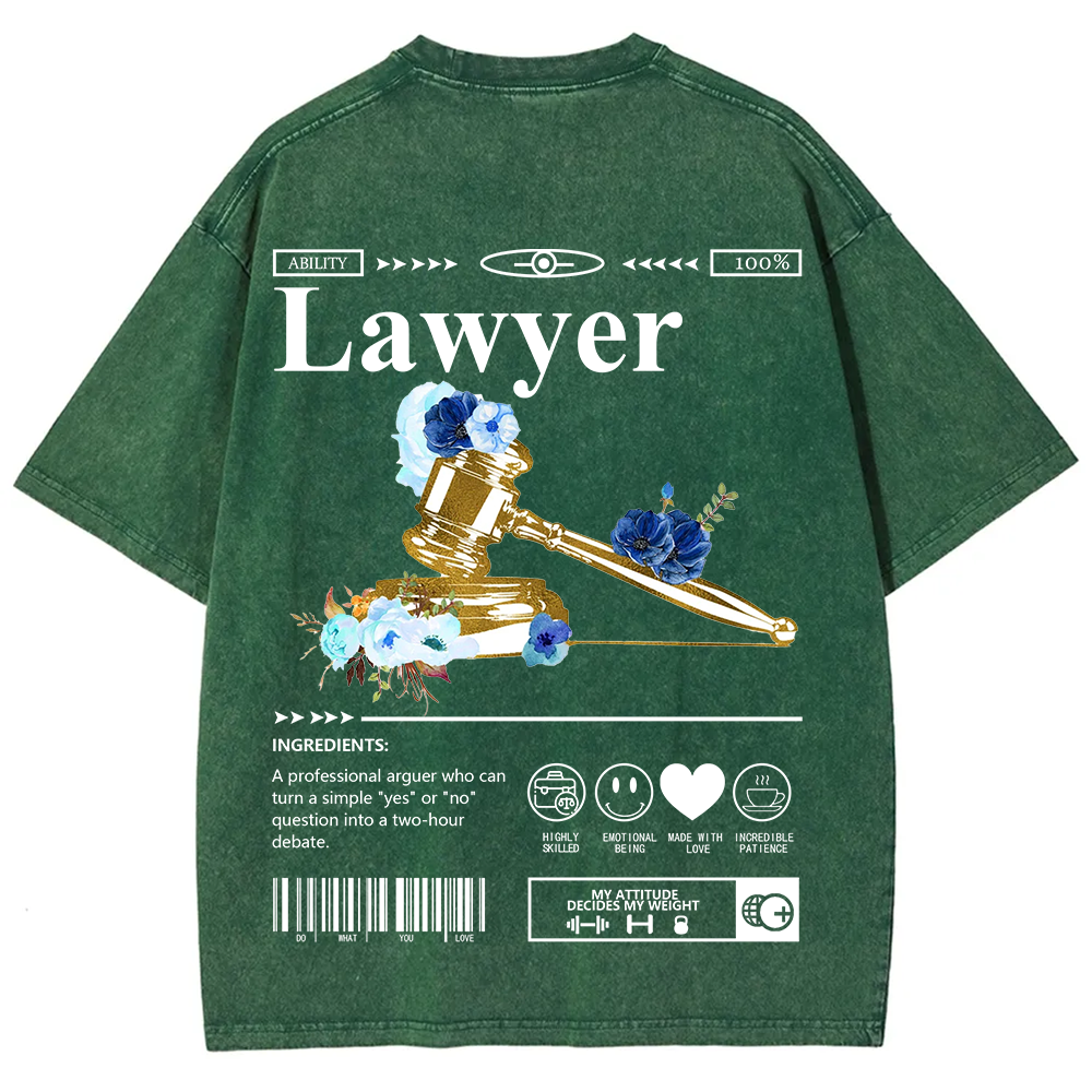 Lawyer Unisex Fit Washed T-Shirt?
