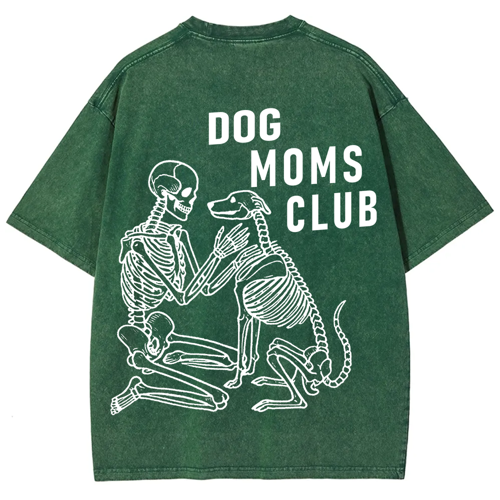 Dog Moms Club Unisex Fit Washed T-Shirt?