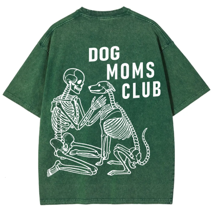 Dog Moms Club Unisex Fit Washed T-Shirt?