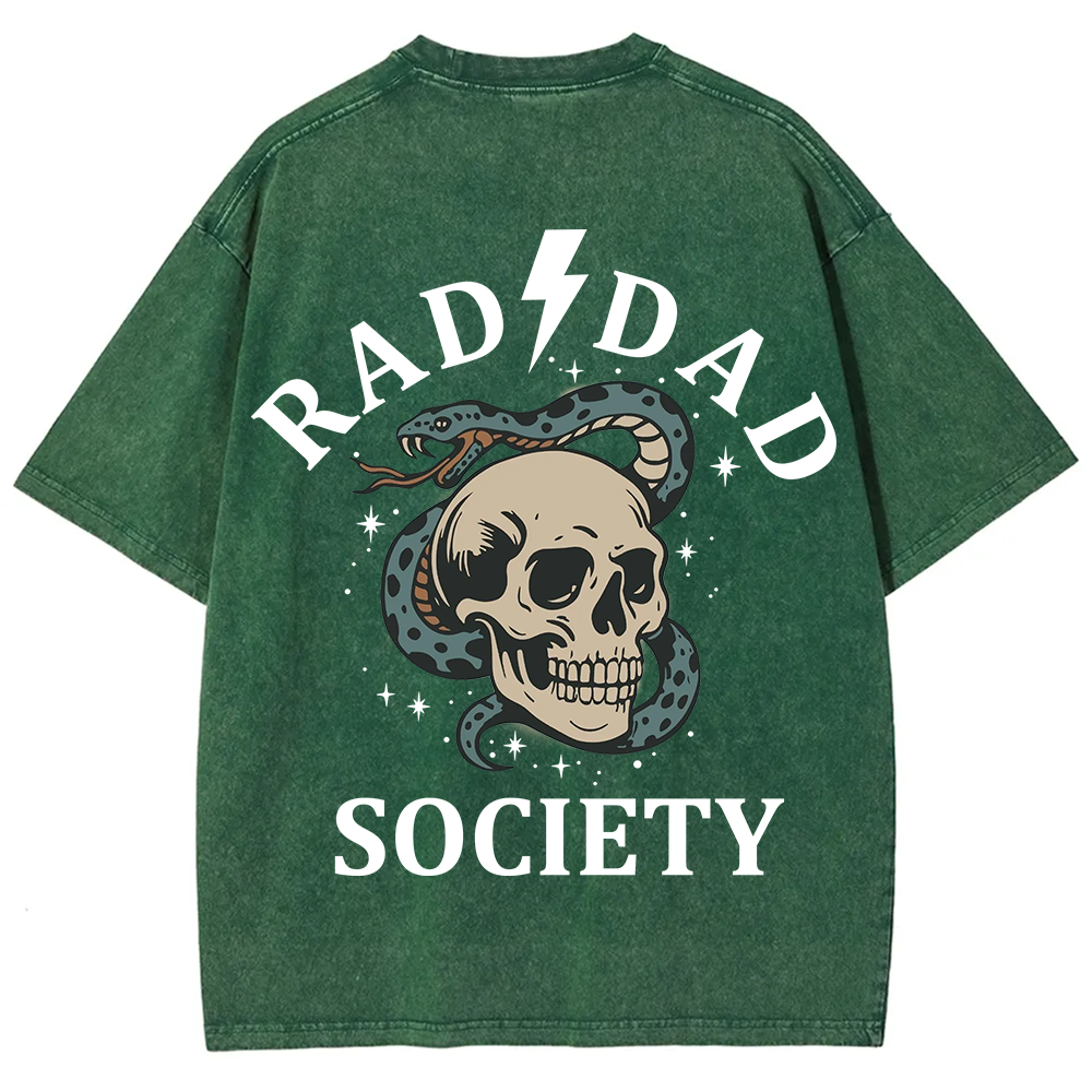 Rad Dad Society Unisex Fit Washed T-Shirt