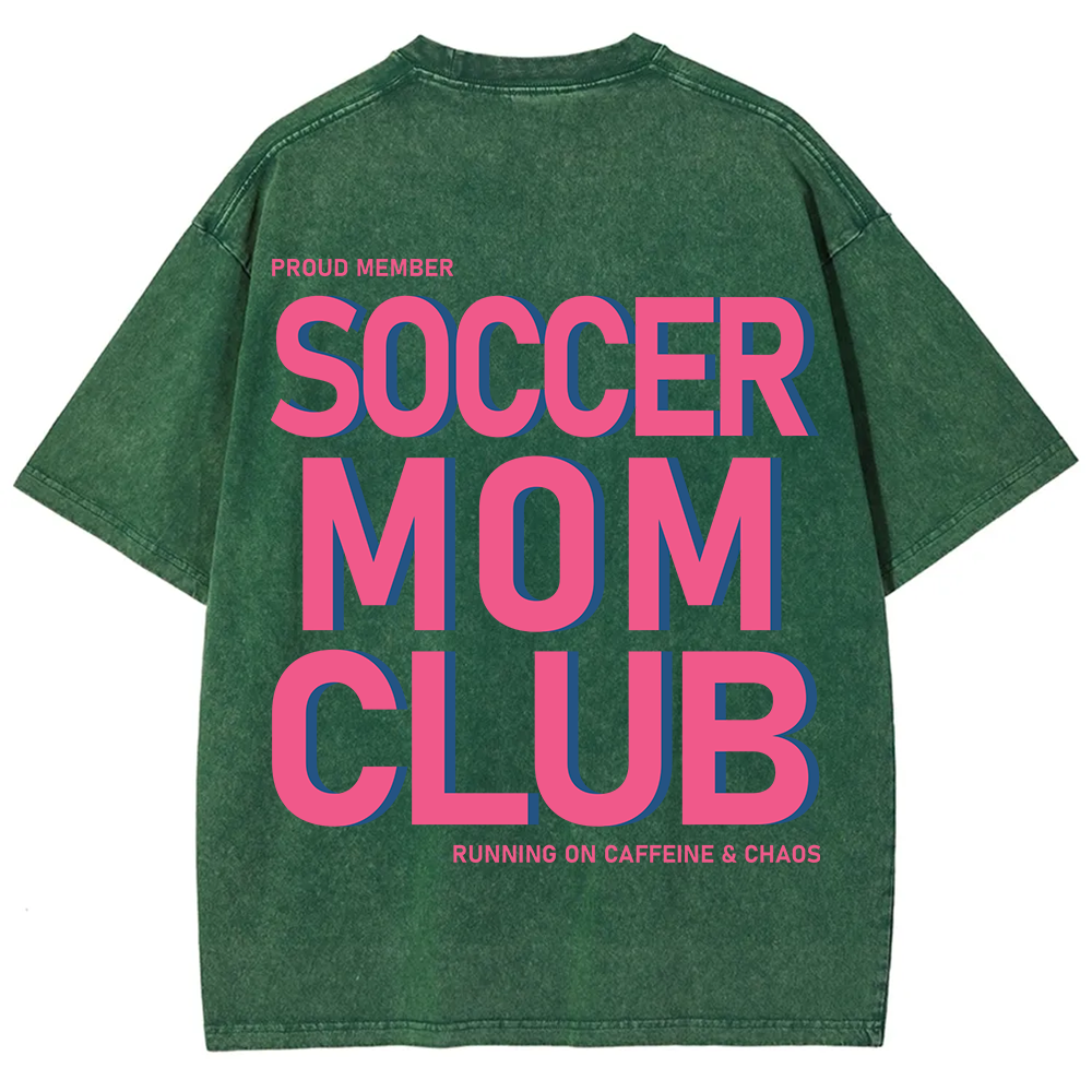 Soccer Mom Club Unisex Fit Washed T-Shirt