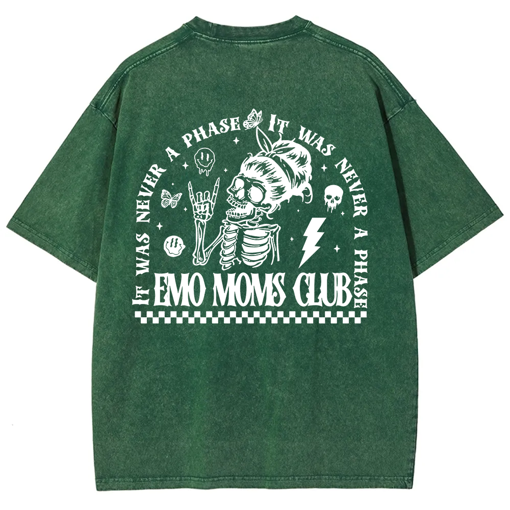Emo Moms Club Unisex Fit Washed T-Shirt?