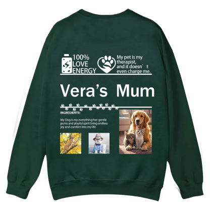 Pet Photo Creative Customized Unisex Casual Crewneck Sweatshirt