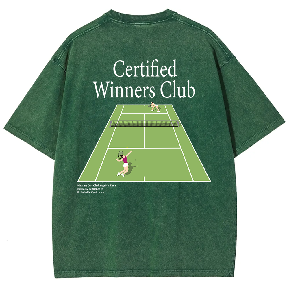 Certified Winners Club Unisex Fit Washed T-Shirt