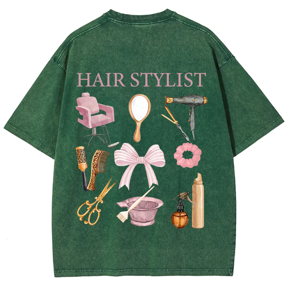 Hair Stylist Unisex Fit Washed T-Shirt