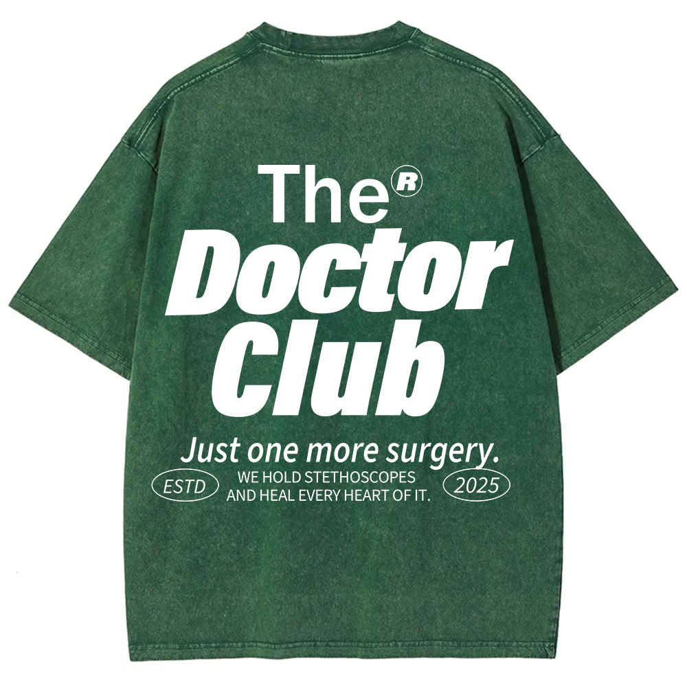 The Doctor Club Unisex Fit Washed T-Shirt
