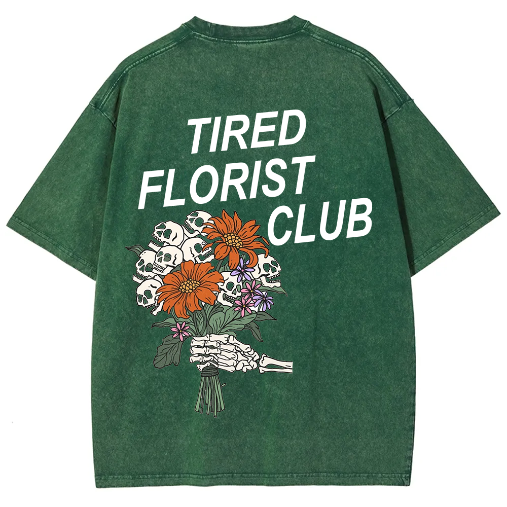 Tired Florist Club Unisex Fit Washed T-Shirt?