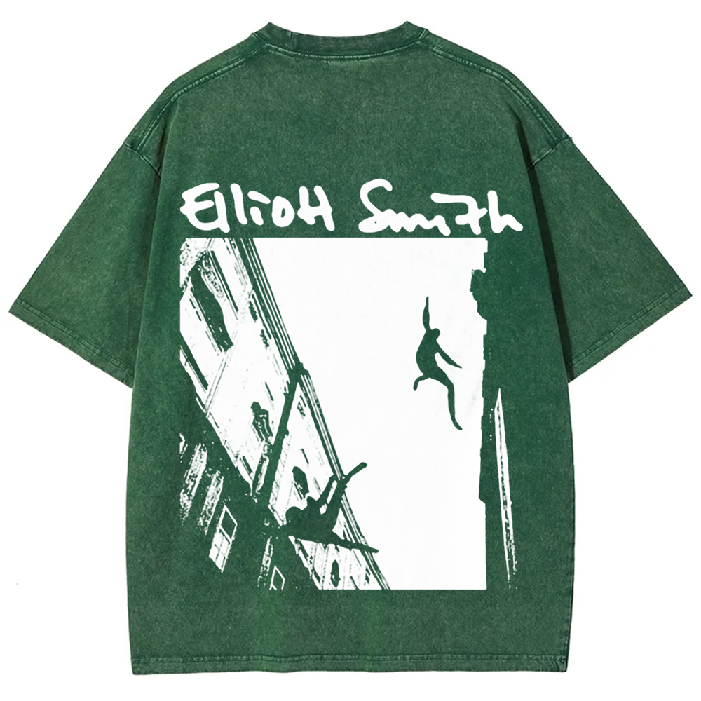 Unisex Washed Elliot Smith Singer t-Shirt