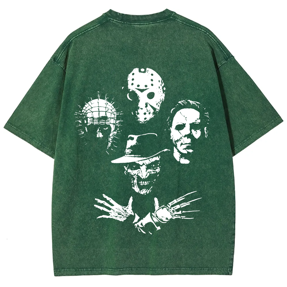 Horror Film t-Shirt Halloween Freddie Jason Hellraiser Grunge Rock Retro Black