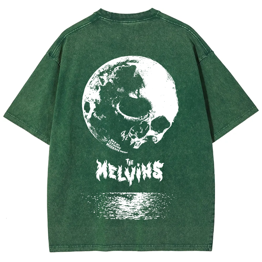 Unisex Washed The Melvins Concert Tour Moon t-Shirt