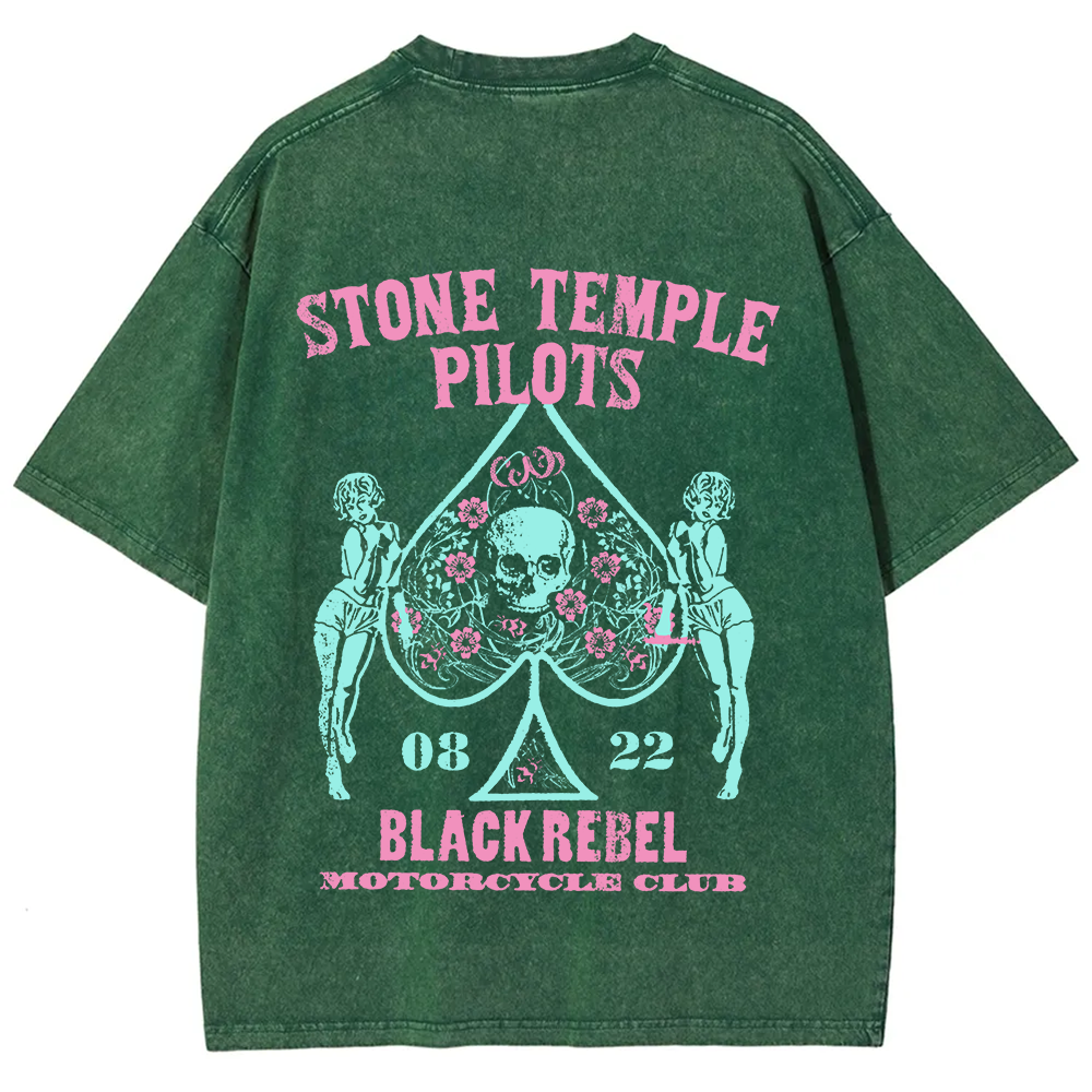 Unisex Washed Stone Temple Pilots Band t-Shirt