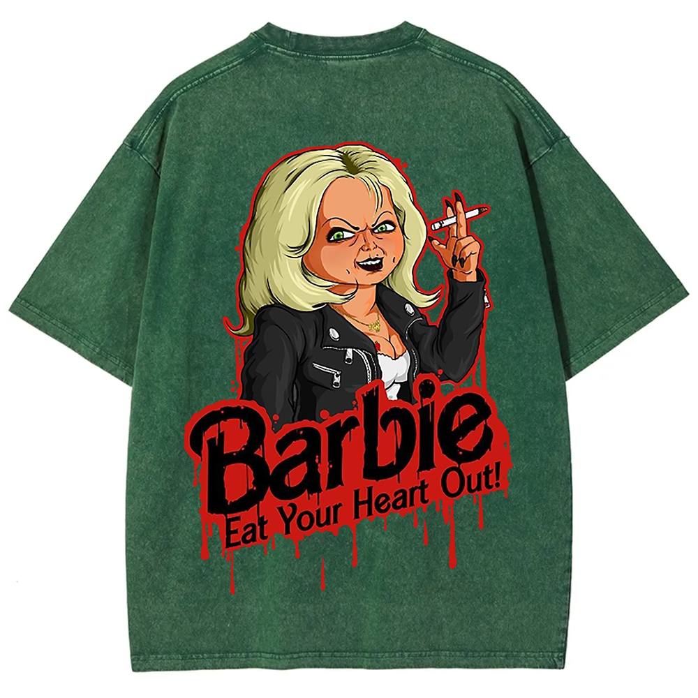 Unisex Casual chucky Barbie- Eat your heart out Printed t-Shirt