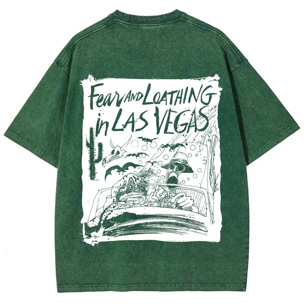 Unisex Washed Fear And Loathing In Las Vegas Band t-Shirt