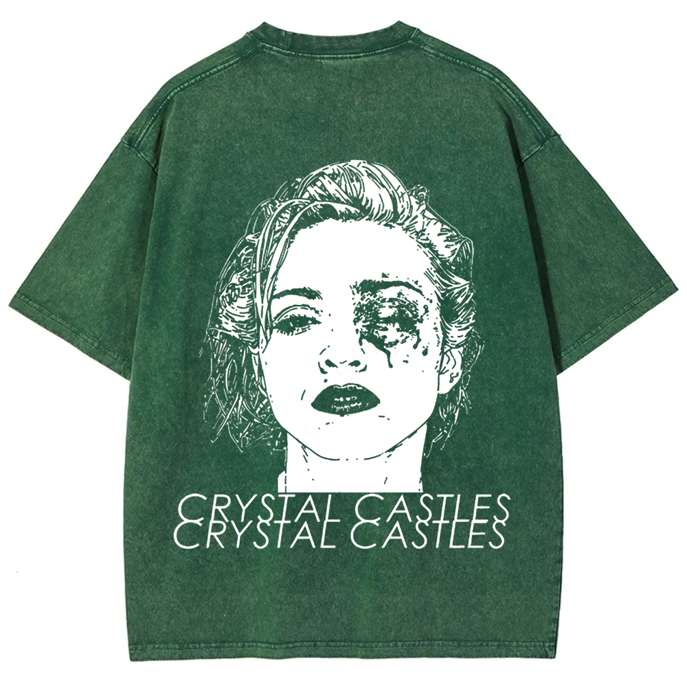 Unisex Washed Crystal Castles Band t-Shirt