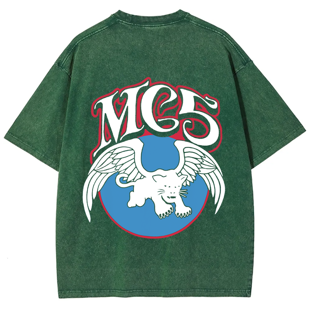 Unisex Vintage Washed  M.C.5 Music Bands t-Shirt