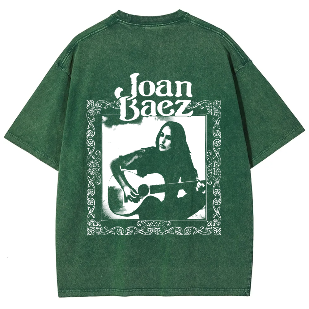 Unisex Vintage Washed Joan Baez Singer t-Shirt