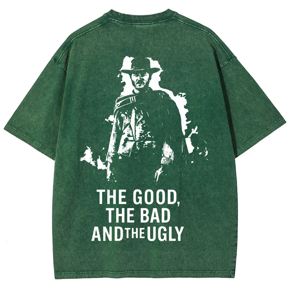 Unisex Vintage Washed The good ,the bad,the ugly, spaghetti Western movie  t-Shirt