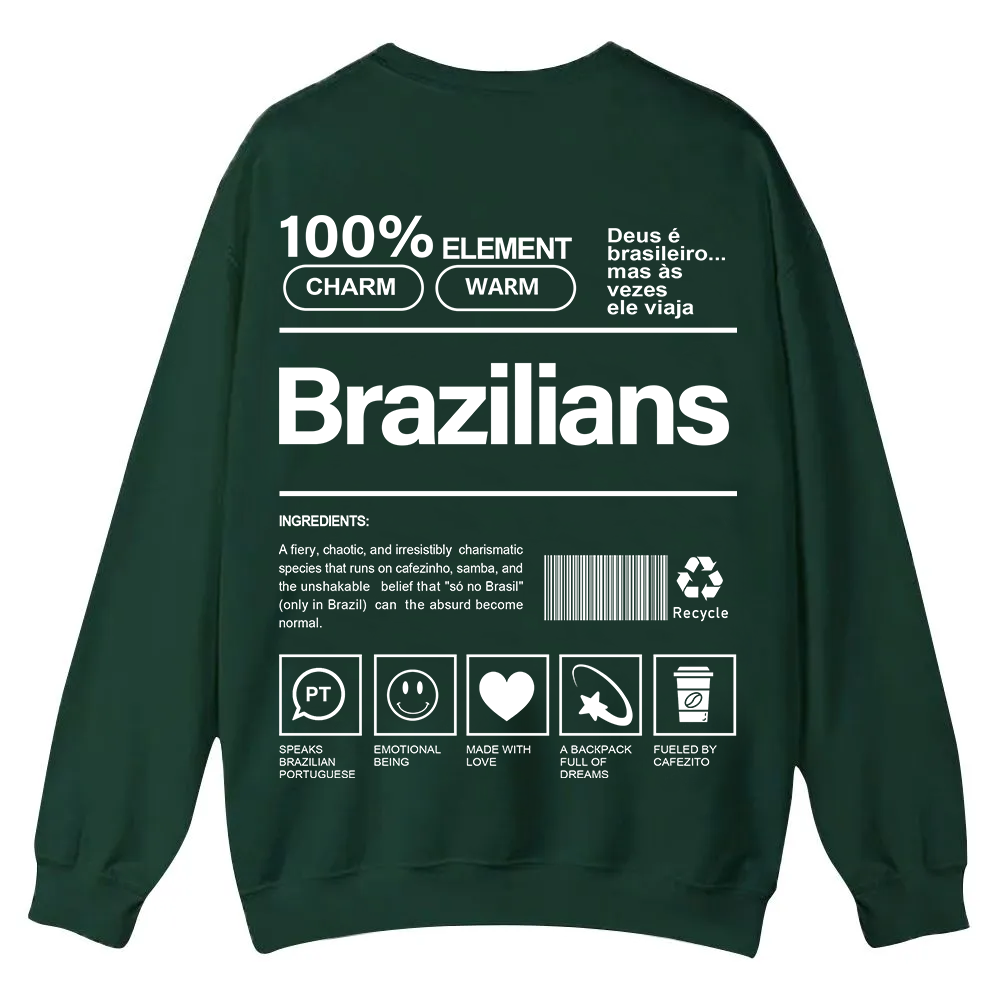 Brazilians Unisex Fit  Casual Crewneck Sweatshirt wearishow