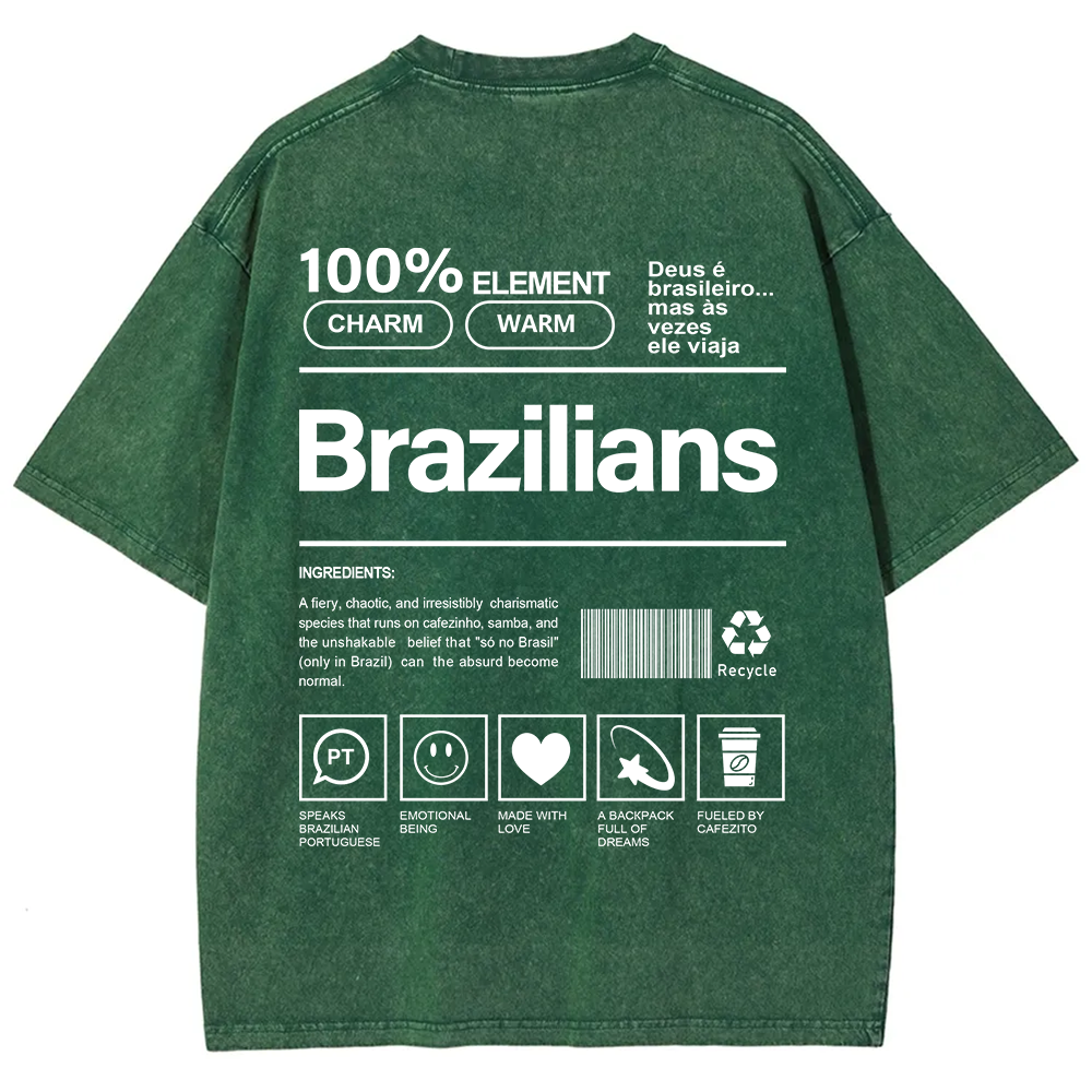 Brazilians Unisex Fit  Washed T-Shirt
