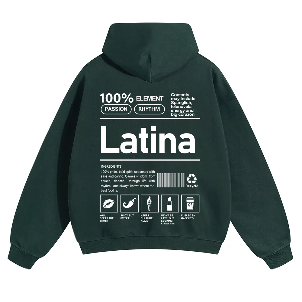 Latina Unisex Fit Color Hoodie wearishow
