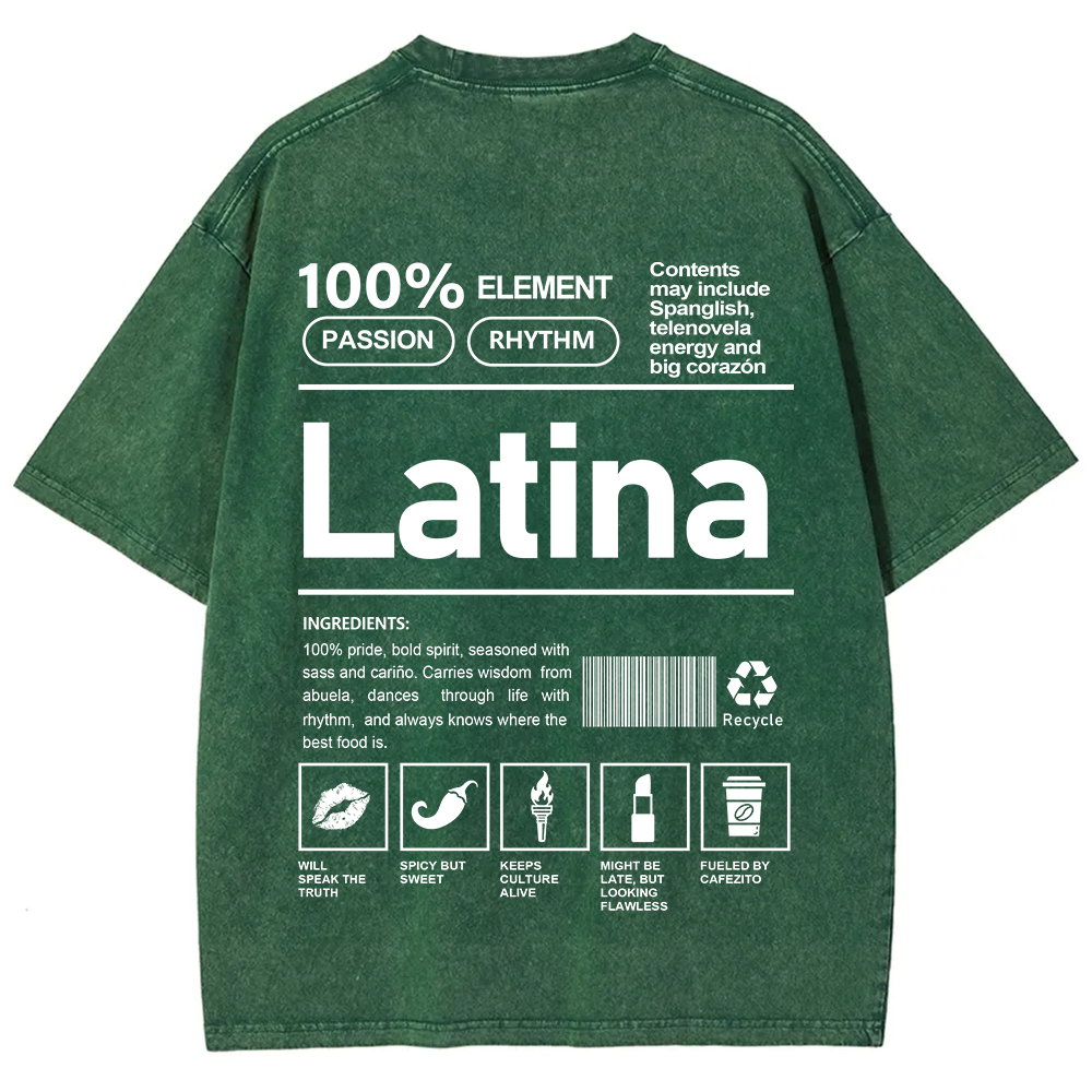 Latina Unisex Fit  Washed T-Shirt