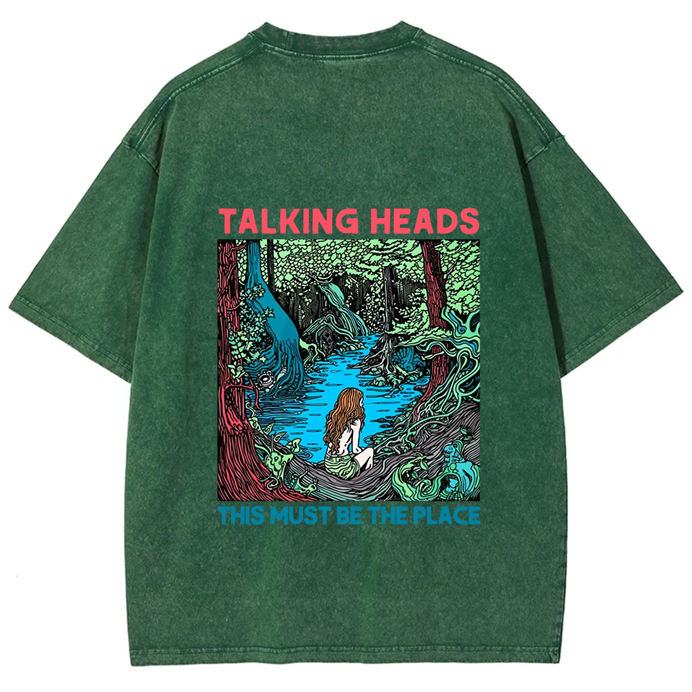 Unisex Vintage Talking Heads Band Casual Printed t-Shirt