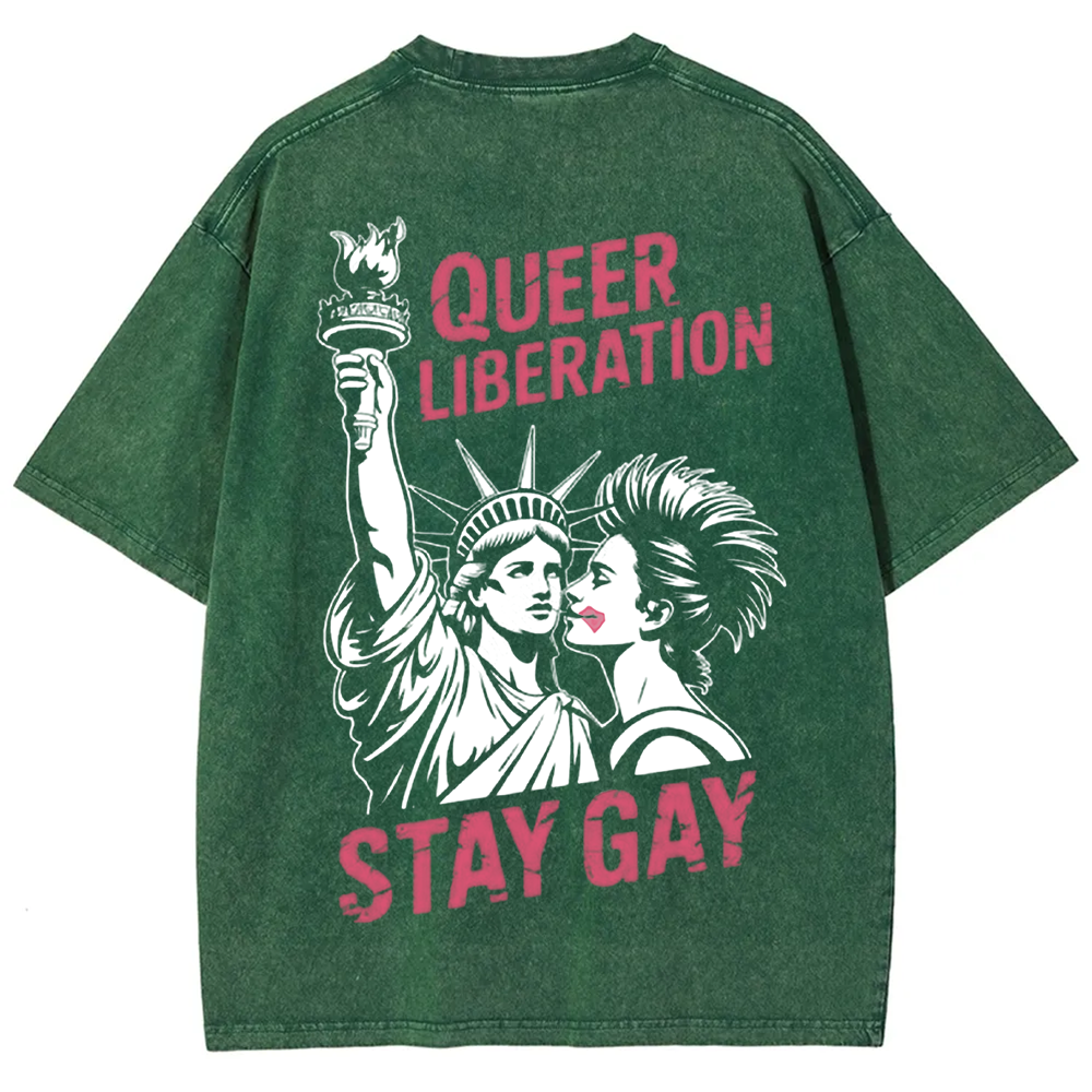 Unisex Vintage Queer Liberation Stay Gay t-Shirt