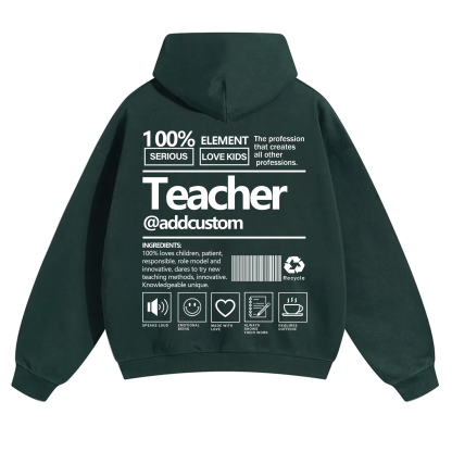 Teacher Addcustom Solid Color Hoodie wearishow