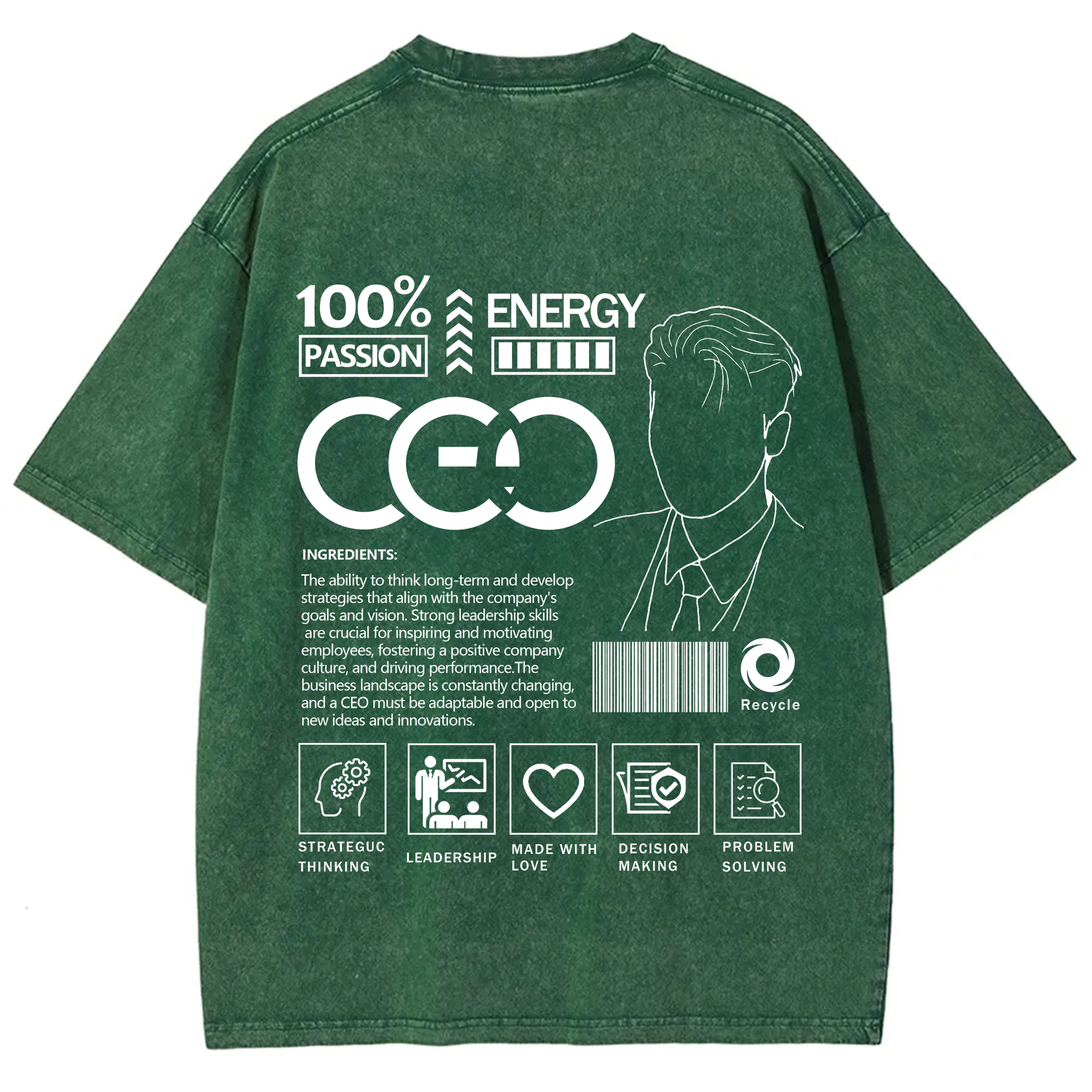 CEO Unisex Fit Washed T-Shirt