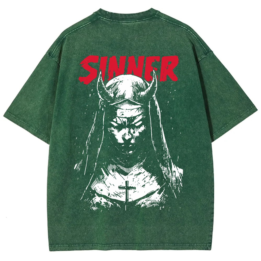 Unisex Vintage Sinner Nun t-Shirt