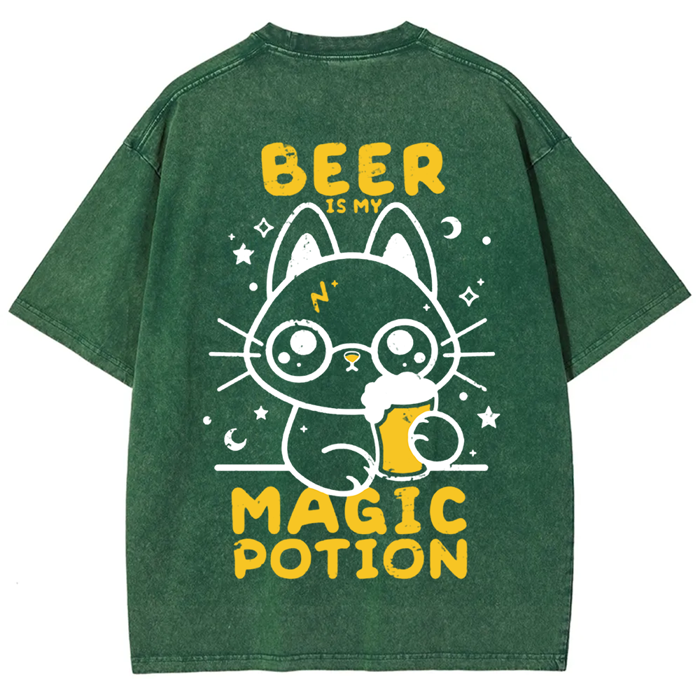 Unisex Vintage Beer Is My Magic Potion Music t-Shirt