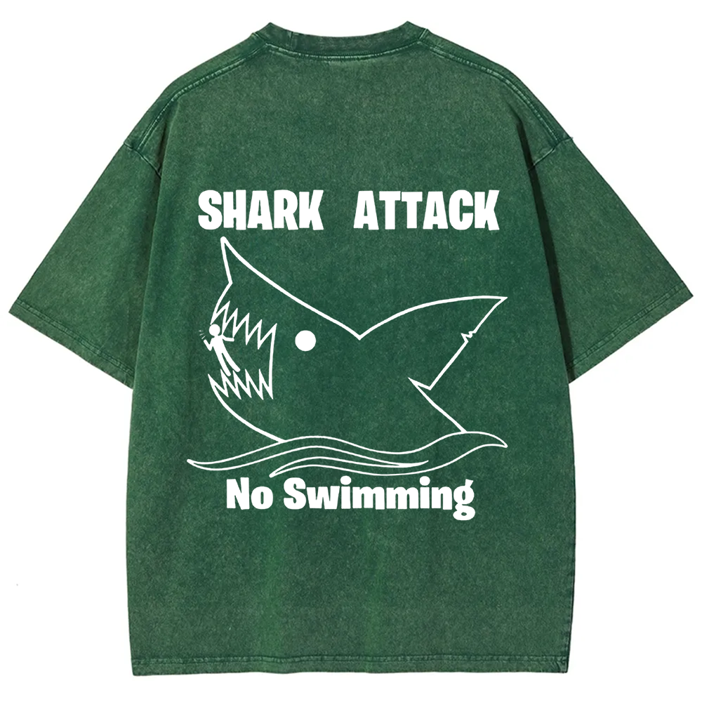 Unisex Vintage Shark Attack funny t-Shirt