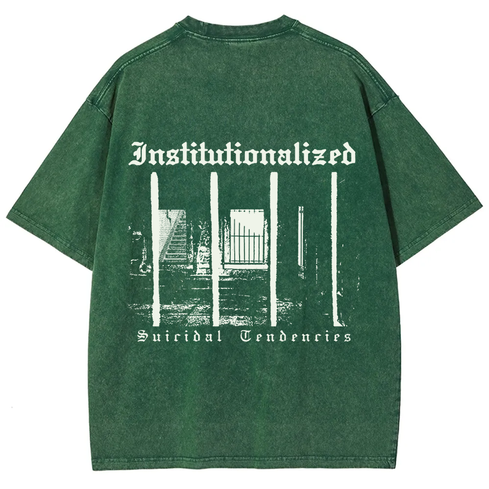 Unisex Vintage  Suicidal Tendencies Band Institutionalized t-Shirt