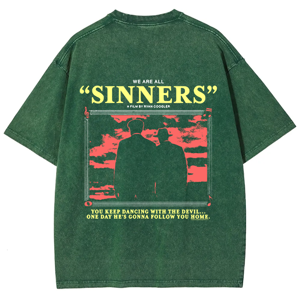 Unisex Vintage Sinners Horror Movie t-Shirt