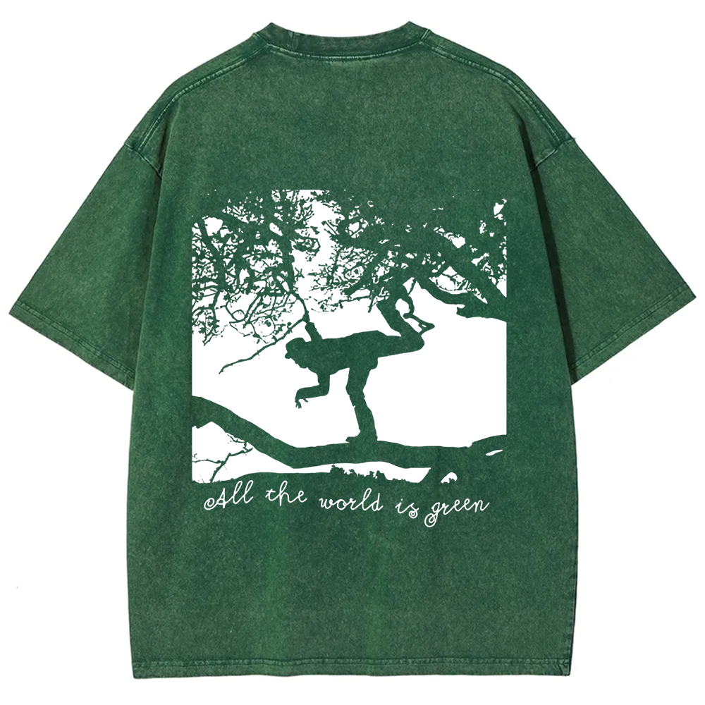 Unisex Vintage  Tom Waits - All the World is Green Music t-Shirt