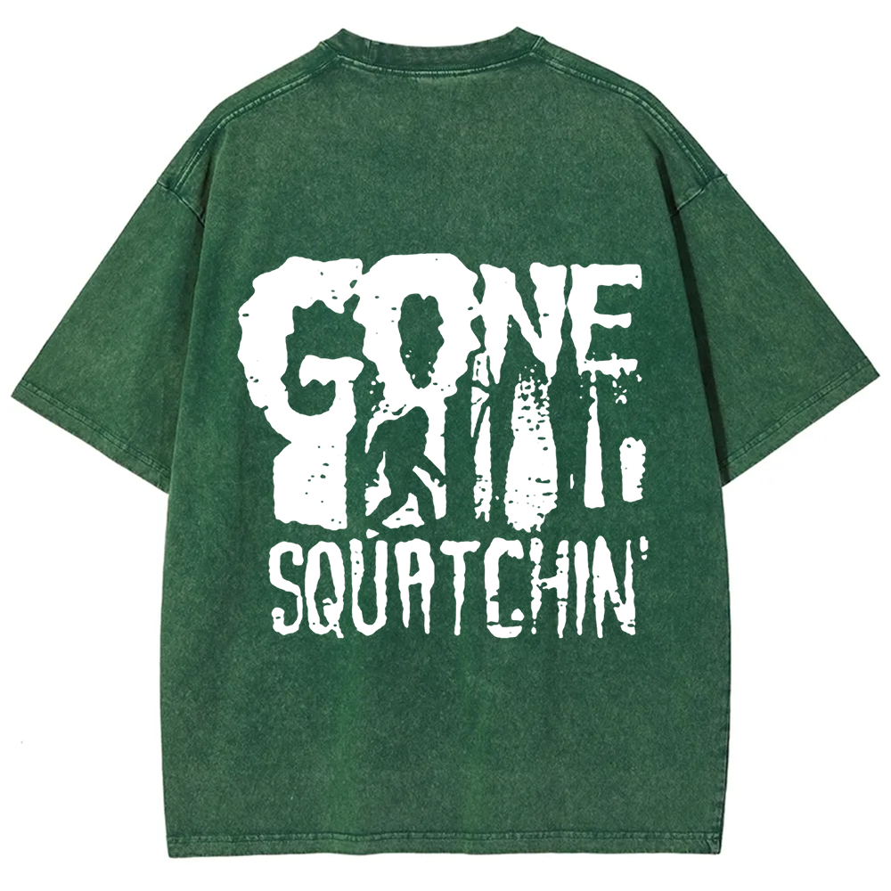 Unisex Vintage Gone Squatching Funny Big Foot t-Shirt