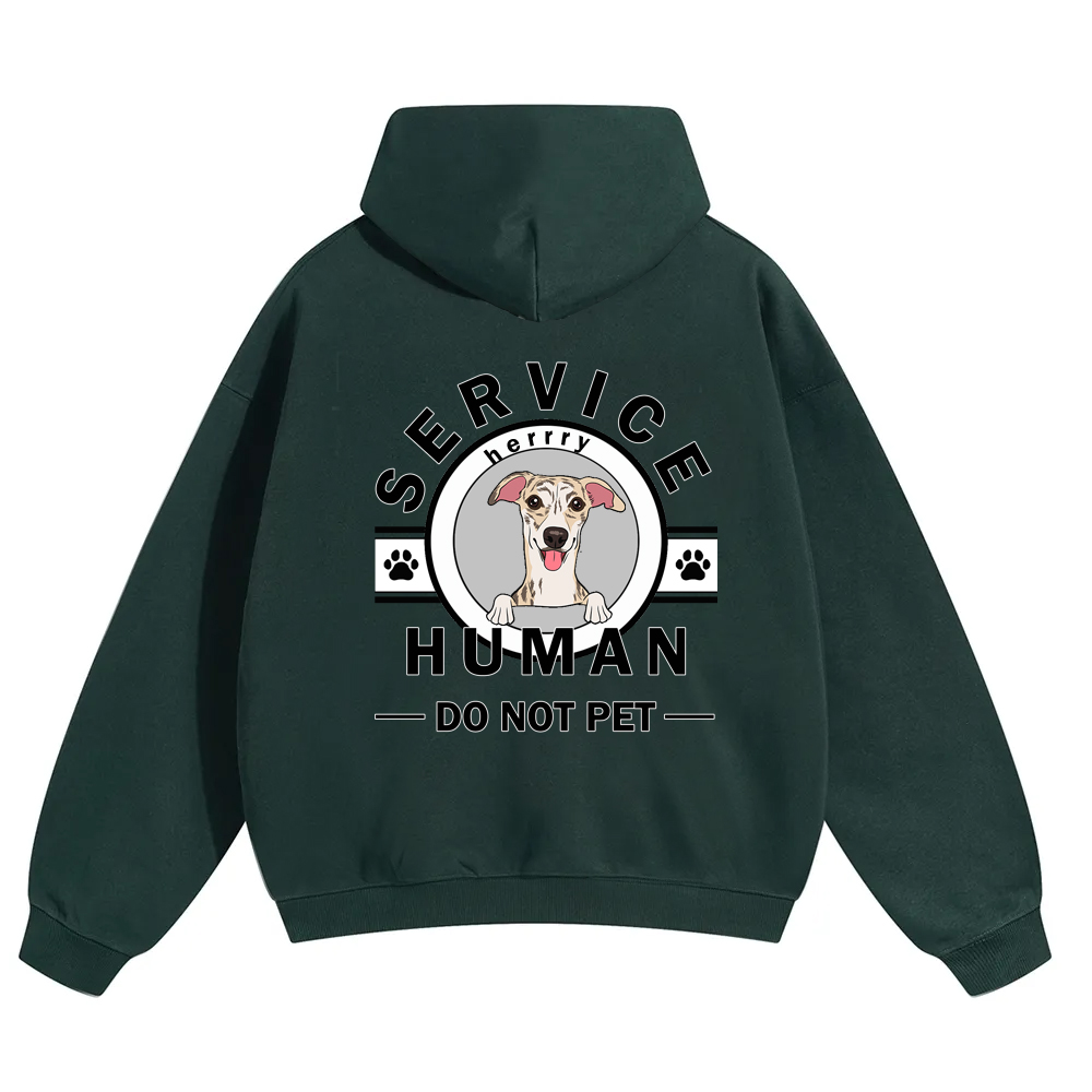 Wearishow Service Human, Do Not Pet - Personalized Custom Hoodie 