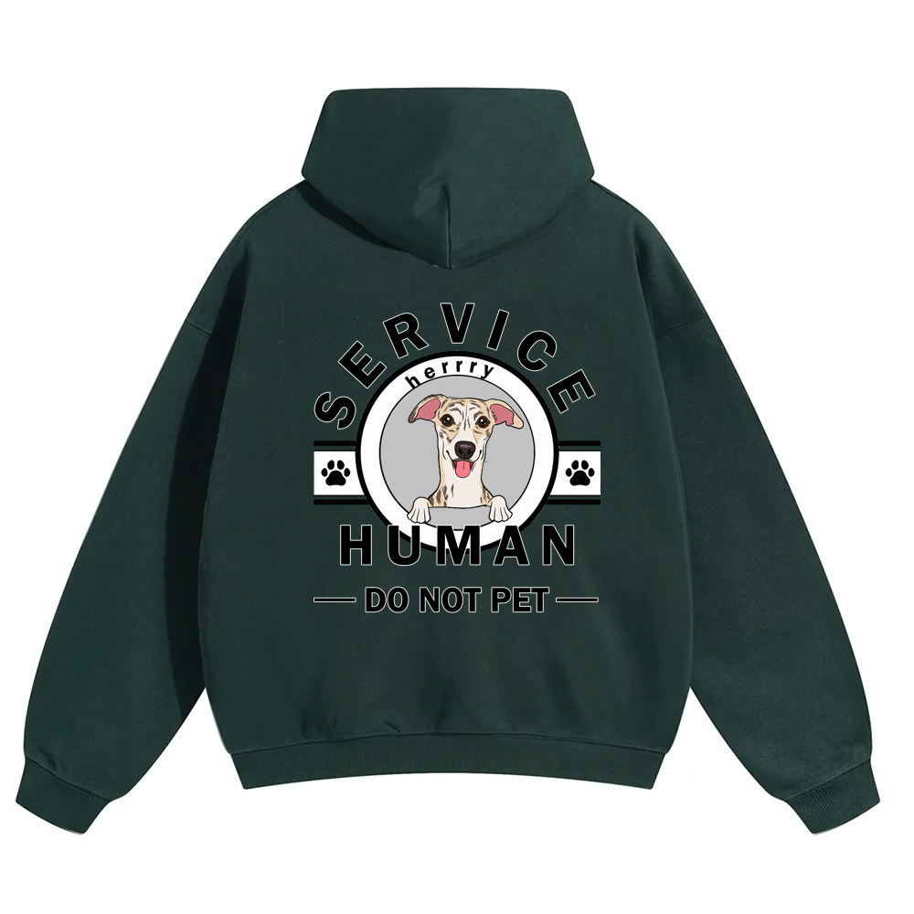 Wearishow Service Human, Do Not Pet - Personalized Custom Hoodie 