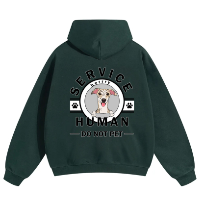 Wearishow Service Human, Do Not Pet - Personalized Custom Hoodie 