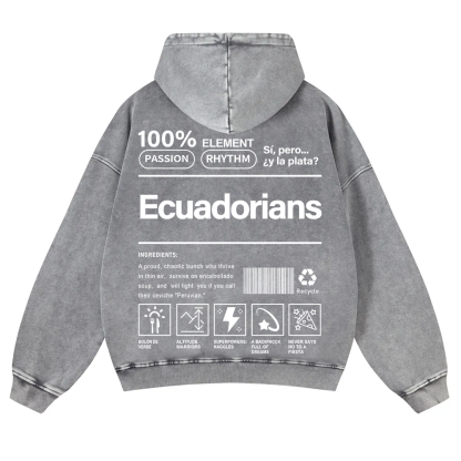 Ecuadorians Unisex Fit  Washed Hoodie wearishow