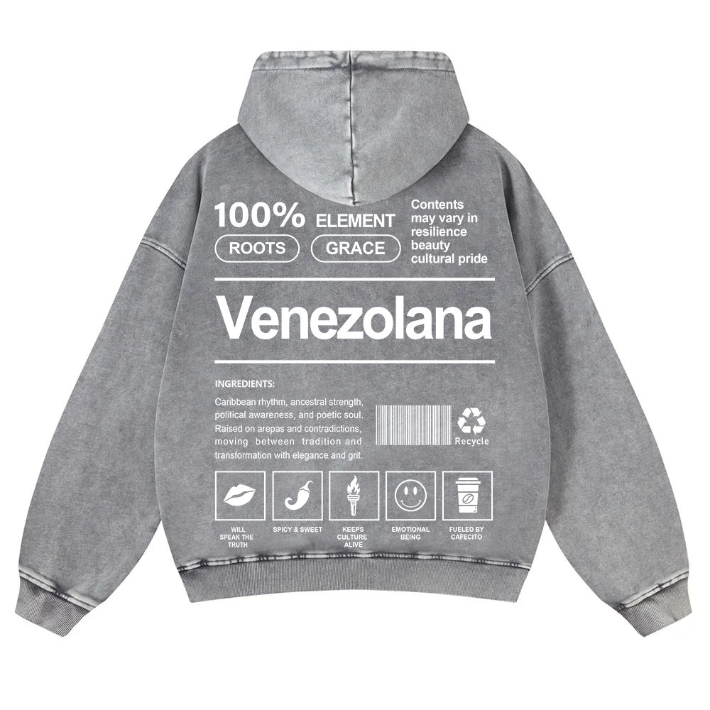 Venezolana Unisex Fit  Washed Hoodie wearishow